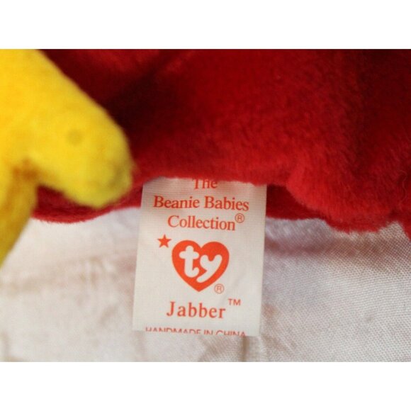1997 TY Original Beanie Babies Parrot Bird Jabber Small Plush Stuffed Animal - Picture 7 of 8